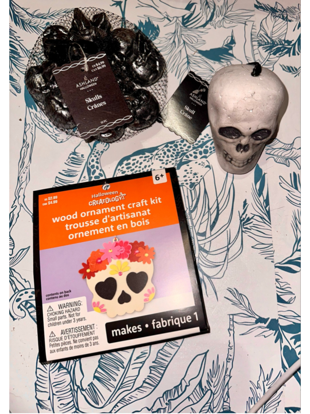 Ashland Halloween Skull Ornaments